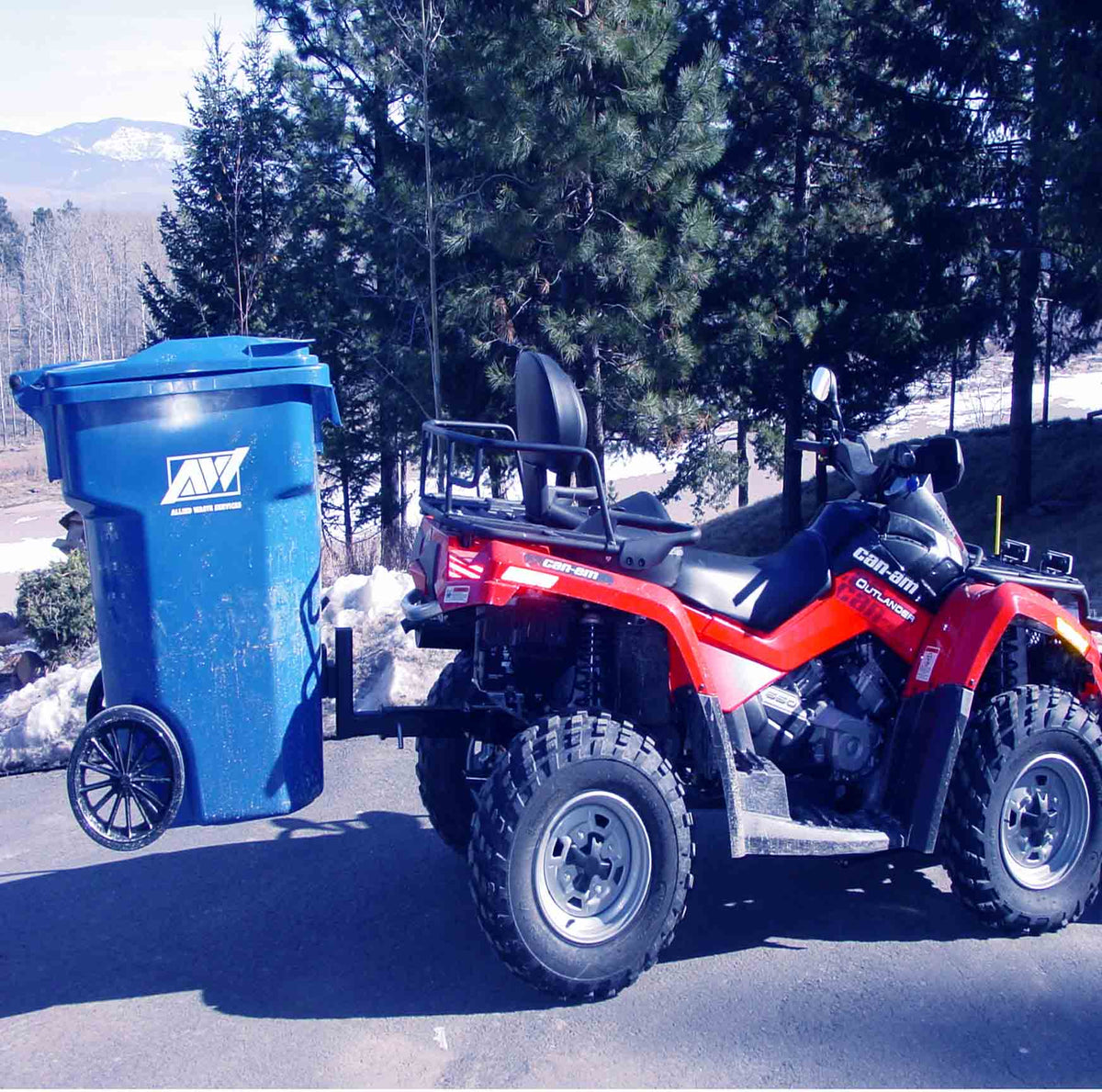 All Terrain Vehicle Cansporter Trash Cart Carrier